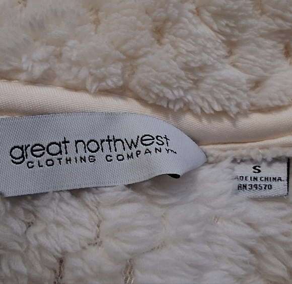 Great Northwest Cream Fleece Jacket   Size S - Picture 15 of 15